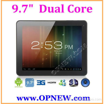 CHEAP 9.7" tablet pc Dual Core cortex A9 ,Android 4.2 mid with HDMI ,External 3G, 2160P Video Playback, IPS Capacitive OPNEW
